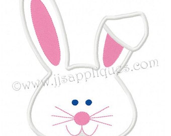 Instant Download - Easter Embroidery Design - Bunny Face embroidery applique design - 4x4, 5x7, and 6x10 hoops