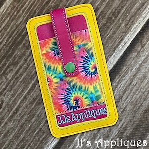 ITH - Credit Card-Money Wallet – Blank with Circle Tab for a 5x7 hoop - Instant Download
