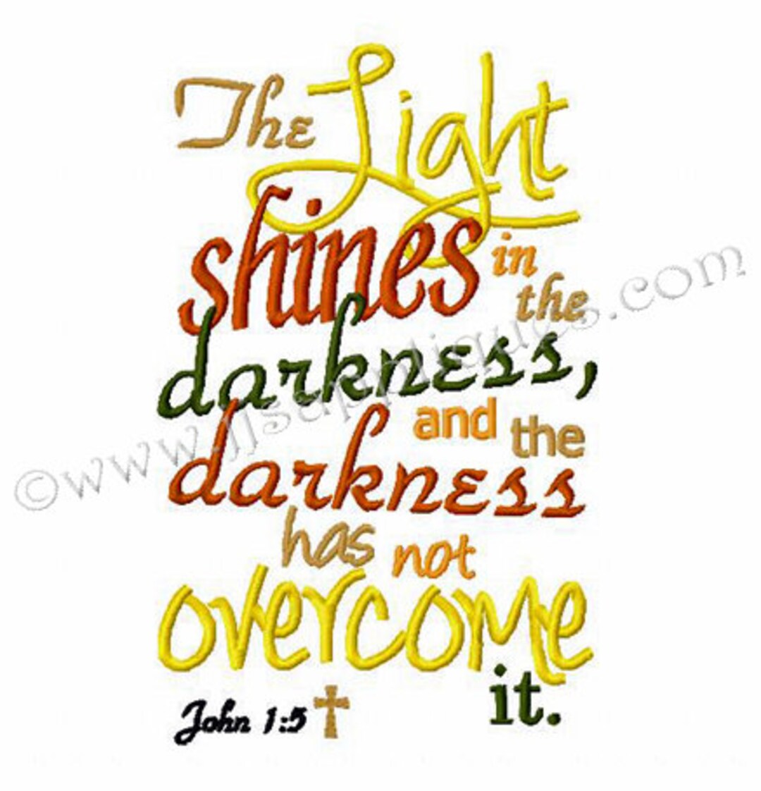 Instant Download - Bible Verse John 1:5 - the Light Shines in the ...