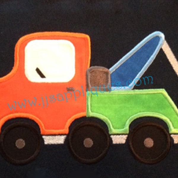 Tow Truck Embroidery Applique Designs - 4x4, 5x7, and 6x10 hoops - Instant Download