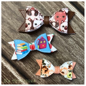 ITH Loop Bow Embroidery Design - 3 sizes with multiple designs in 4x4, 5x7 hoop sizes - Instant Download