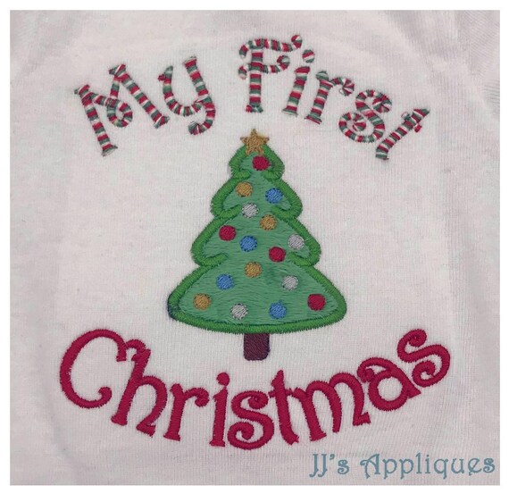 My First Christmas Machine Embroidery Applique Designs - Digital Download