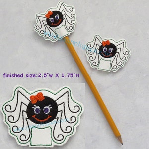 Instant Download - ITH Halloween Spider Pencil Topper Feltie Designs - 4x4, 5x7 hoops