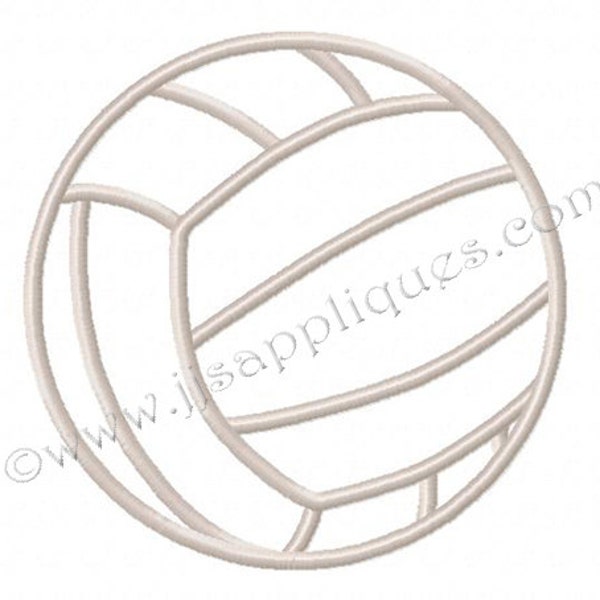 Sports Designs Volleyball Embroidery Applique Design  - Volleyball 4x4, 5x7, 6x10 hoops - Instant Download