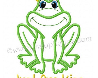 Instant Download - Princess and Prince Designs Prince Frog Applique Prince Design Embroidery Applique 5x7 and  6x10 hoops