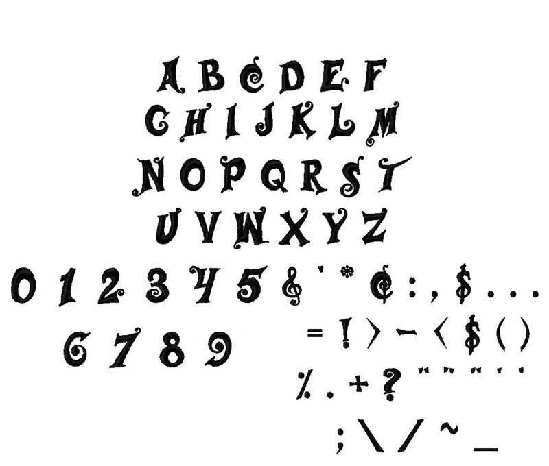 Fonts - Embroidery Fonts - Musical Font Embroidery Designs in 2 Inch, 1 ...