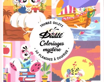 Livre PDF Diddl - Coloriage mystère - Art thérapie