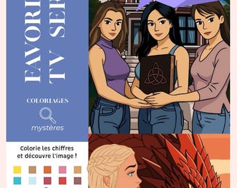 Livre PDF Favorite Tv Series - Coloriage mystère - Art thérapie