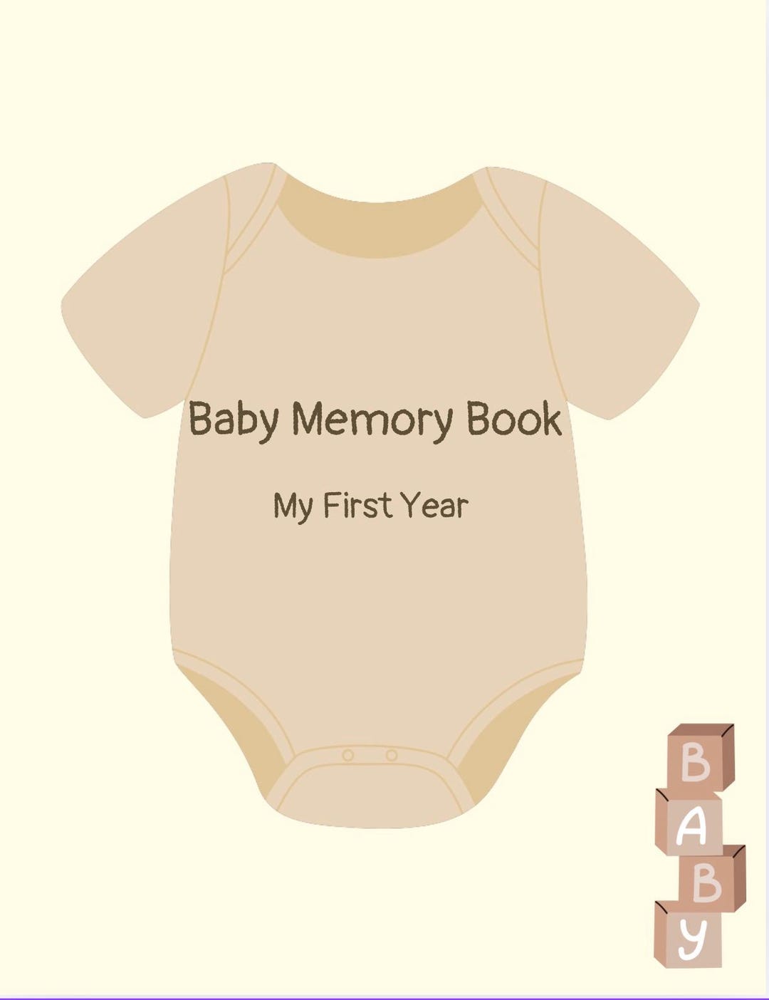 Baby Memory Book First Year Printable, Baby Journal PDF, Newborn ...