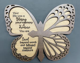 laser cut layered butterfly