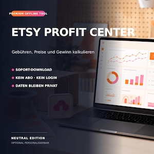 Etsy Gebühren Gewinn Rechner | Seller Profit Dashboard & POD Pricing | Offline HTML App