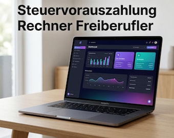 Tax prepayment calculator for freelancers | Income tax, solidarity surcharge, VAT, profit and loss statement, reserves | HTML tool 2025 2026