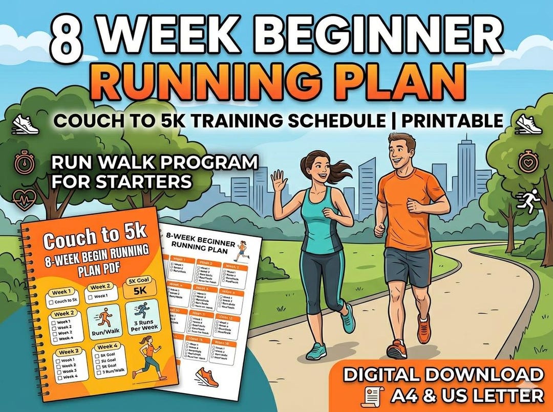8 Week Beginner Running Plan PDF | Couch to 5K Training Schedule ...