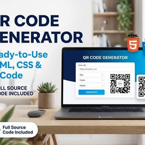 Strumento per la generazione di codici QR | Applicazione web HTML, CSS e JavaScript | Esportazione in PNG | Download digitale