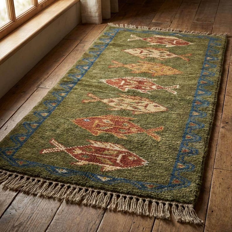 Final angled shot showcasing its scalability for a unique custom image rug 4x4 or an extra-long 3x22 rug runner for those seeking Cool rugs.