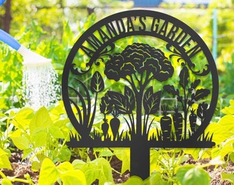 Custom Vegetable Garden Sign, Vegetable Garden Décor, Home Grown Veggie Sign, Personalized Garden Stake, Garden Decor, Yard Art