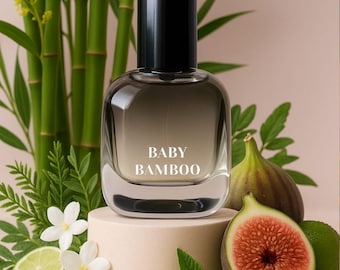 BABY BAMBOO - artisan perfume, small batch fresh bamboo, green tea unisex fragrance. Niche handcrafted clean fresh perfume.