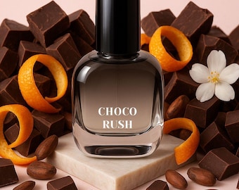CHOCO RUSH artisan chocolate perfume. Rich Cocoa & Vanilla Scent, small batch niche fragrance, Sweet gourmand unisex gift