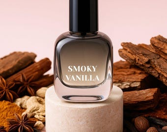 SMOKY VANILLA artisan perfume – Tobacco & Vanilla blend, soft fruity notes, niche limited edition, long lasting Unisex Fragrance