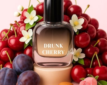 DRUNK CHERRY - a unique, juicy niche fragrance with cherry, almond, rose and plum. Long-lasting fragrance, long sillage, a cherry cocktail.
