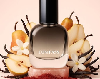 COMPASS - artisan niche perfume with Saffron & Juicy Fruits, long Lasting unique Fragrance, small batch