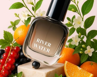 RIVER WATER Perfume - unique artisan unisex fragrance, Fresh Aquatic Musk Scent, Long Lasting Niche Inspired Aroma,Clean Mountain Water Vibe