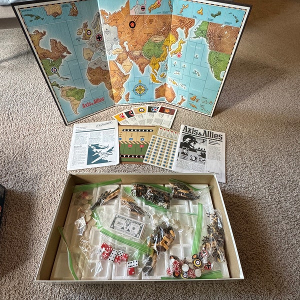 Replacement Parts Only - Vintage Axis & Allies Board Game, Spring 1942: The World At War - Replacement Parts