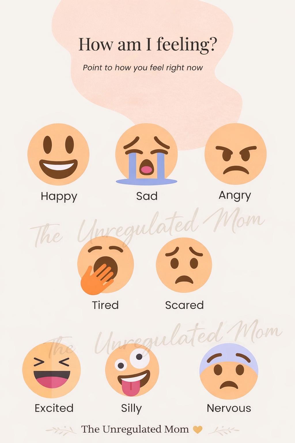 Calm Down Kit for Kids Printable | Feelings Chart | Emotional ...
