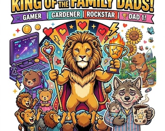 Retro Dad Sublimation Design Bundle, Vatertag Cartoon Grafik (digitaler Download)