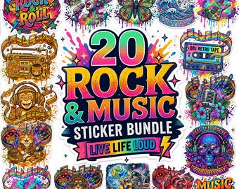 Retro Rock Musik Katze Sublimation PNG - Vintage Kassette Grafik (Digitaler Download)