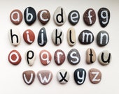 Alphabet Magnets, Beach Pebbles by Happy Emotions, Educational Toy for Kids, Homeschooling, Cheap Gift Ideas, Sea Stones, Rocks