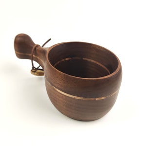 260ml Black Walnut Ambrosia Maple Kuksa / Nordic style wooden cup / Scandinavian style wooden cup / Tea cup / Travel cup / Wooden mug image 6
