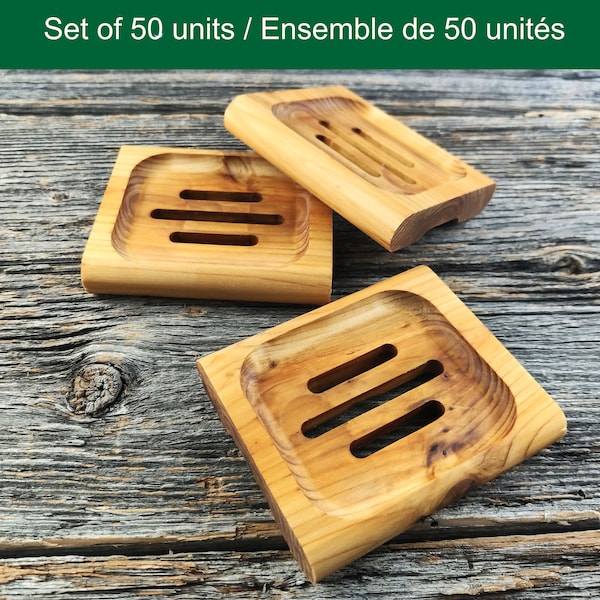 Set of 50 wooden soap dish - Wholesale - Bulk orders