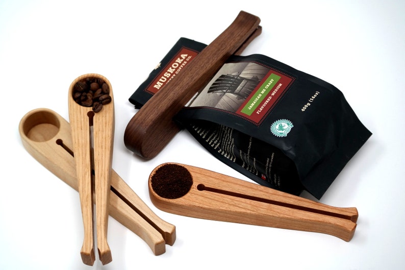 HolzKaffeeScoop mit Tasche Clip EspressoKaffeebeutel Etsy
