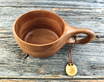 Kuksa en bois de merisier 300ml  / Tasse en bois de style nordique / Tasse scandinave / Tasse de voyage / Tasse en bois