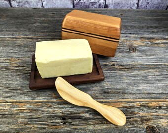 Wooden Butter Dish - Wooden butter box- Handmade butter box