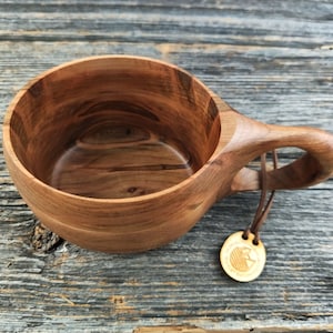 300ml Ambrosia Maple Kuksa / Nordic style wooden cup / Scandinavian style wooden cup / Tea cup / Travel cup / Wooden mug