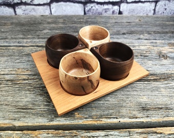 Set of 4 Espresso cups / Family pack Kuksas / Nordic wooden cup / Scandinavian wooden cup / Wooden tea cup / Travel cup