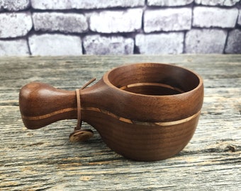 260ml Black Walnut - Ambrosia Maple Kuksa / Nordic style wooden cup / Scandinavian style wooden cup / Tea cup / Travel cup / Wooden mug