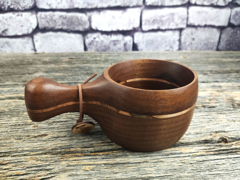 260ml Black Walnut Ambrosia Maple Kuksa / Nordic style wooden cup / Scandinavian style wooden cup / Tea cup / Travel cup / Wooden mug image 1