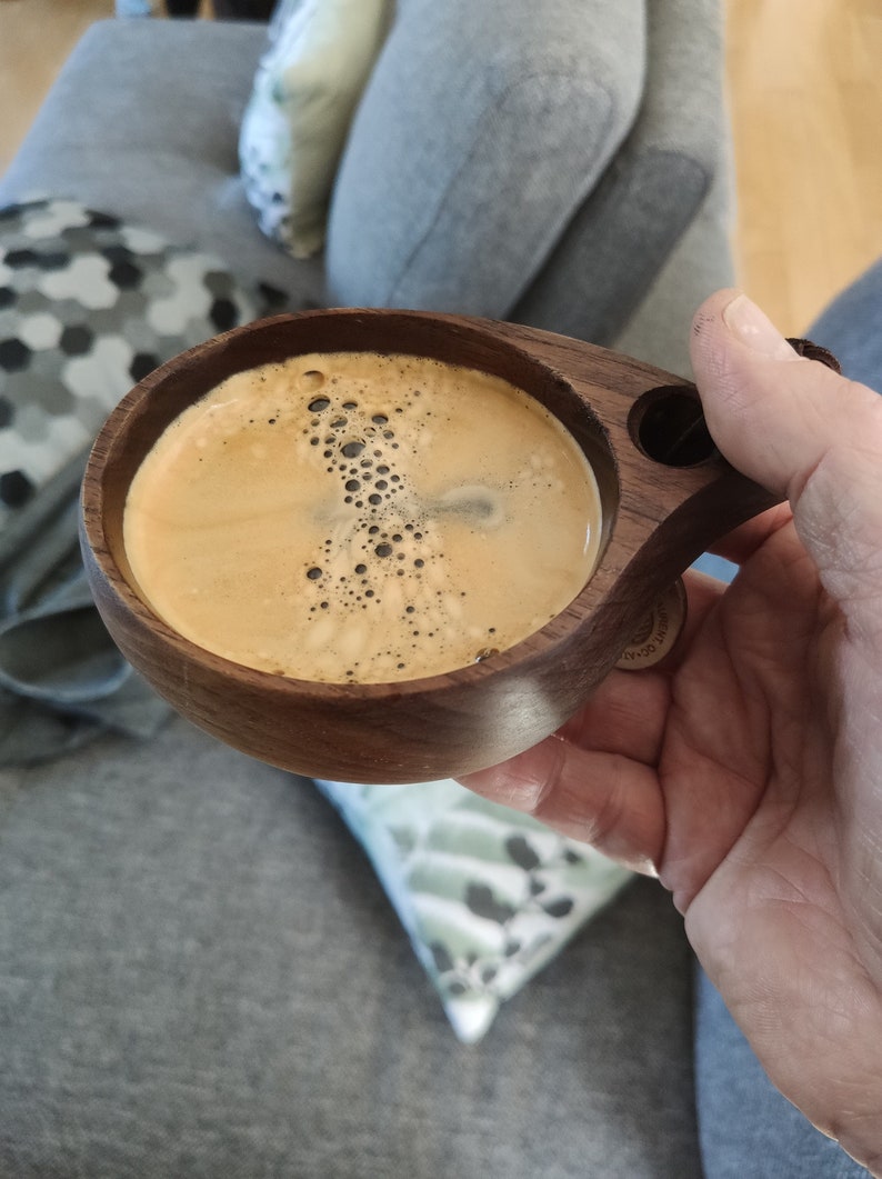 Ambrosia Maple kuksa / Nordic wooden cup / Scandinavian wooden cup / Wooden tea cup / Travel cup / Wooden mug / Espresso cup image 7