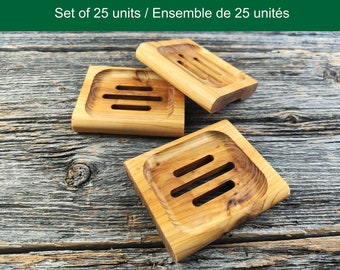 Set of 25 wooden soap dish - Wholesale - Bulk orders