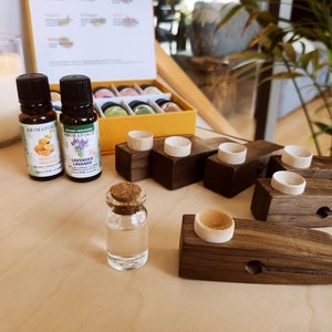 Wooden Car Air Freshener: Natural Essential Oil Diffuser, Reusable