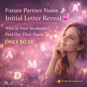 Lectura psíquica para descubrir el nombre de tu futura pareja / Revelación de la inicial de tu alma gemela (PDF)