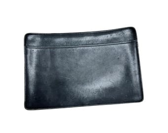 Vintage 1980s Coach Black Leather Portfolio Case No. 5225 Document Bag 16x11x1"