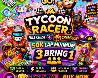 Tycoon Racers: Pinocchio Pod Racer Monopoly Go 3-1 Event 50K Win May 20