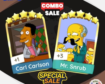 Monopoly GO Golden Blitz Carl Carlson & Mr. Snrub 5 stars July 25th - The Simpsons Album