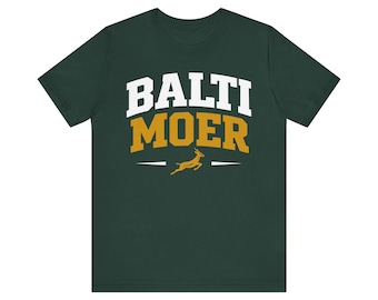 Baltimoer Springboks Rugby Tee | South African Humor, Green & Gold (Green)