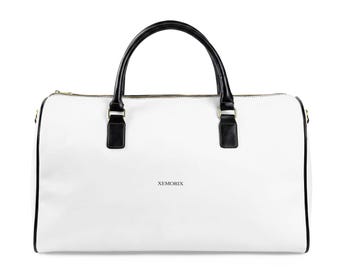 Torba weekendowa XEMORIX XMRX-025 Signature w wersji biało-czarnej