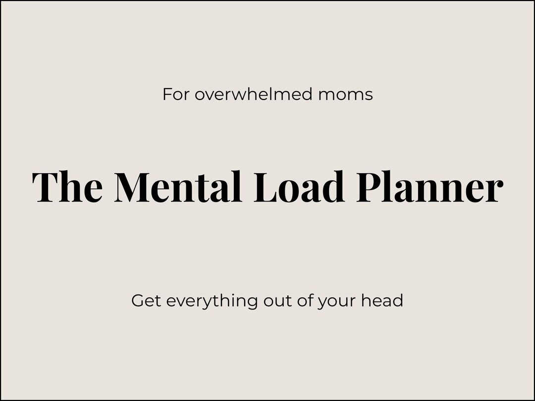 Mental Load Planner for Moms | Overwhelmed Mom Reset (printable ...